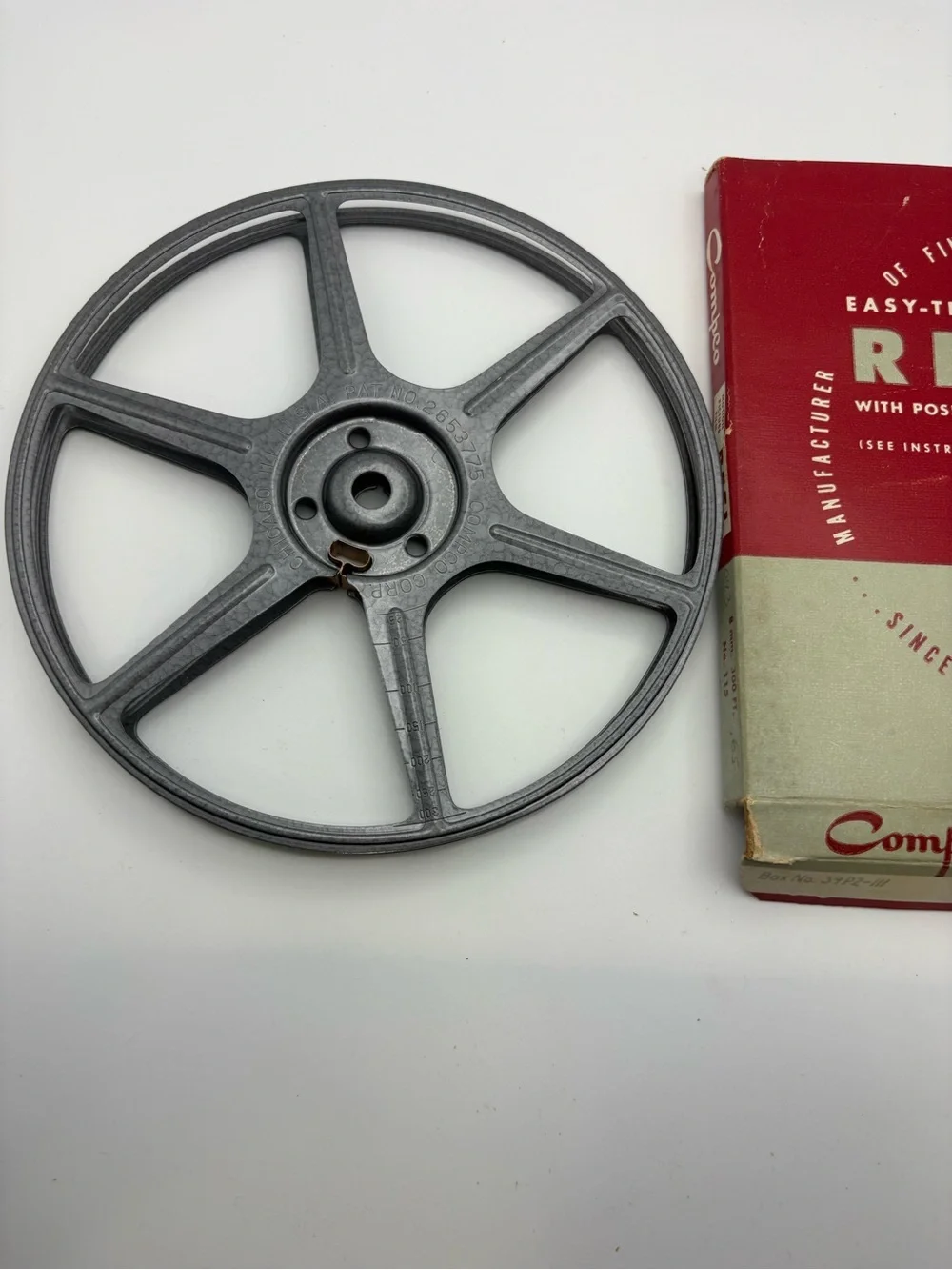 Vintage Compco 8mm Film Empty 300 ft Reel With Case